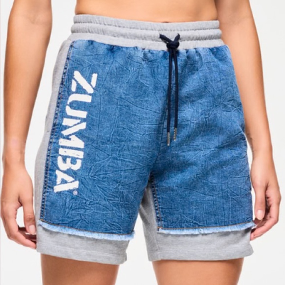 New Blue Jean Zumba Denim Shorts Size S
